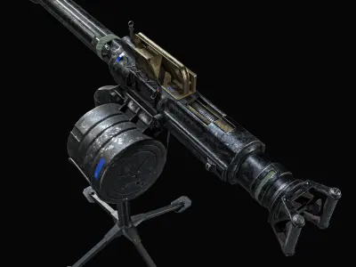 QLZ-87 Grenade Launcher Low-poly 3D model