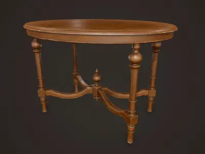 Antique Table - PBR Game Ready Low-poly 3D model purchase
