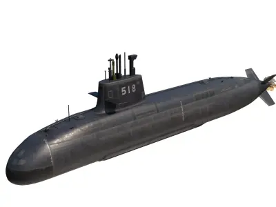 Taigei class Attack Submarine SSK 29SS Japan Navy JMSDF 3D model