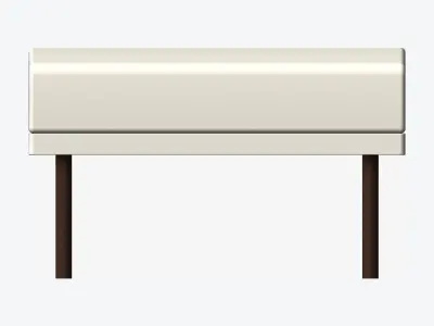 Seat - Ottoman - Simplicity - Type 3 Low-poly 3D model