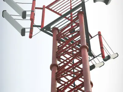 Radio Tower Low-poly 3D model purchase