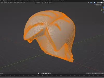 Custom3Dprint Minifigure Accessory - Minifigure Hair S2 - 042 3D print model