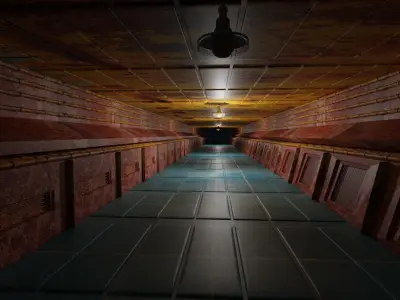 Underground Tunnel Low-poly 3D model buy