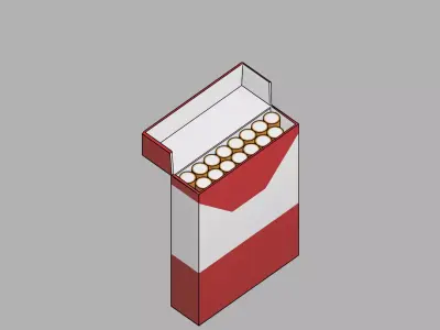 Cigarette  Low-poly 3D model purchase