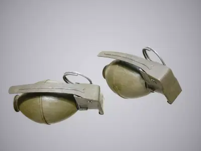 Hand Grenade Free low-poly 3D model get
