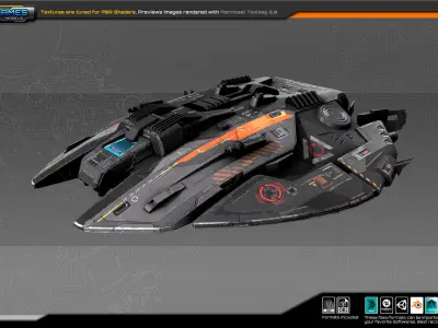 SF Fighter ZR4 Low-poly 3D model