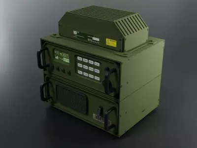 Military Field Operation Radio Low-poly 3D model