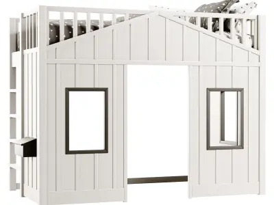 Modern Farmhouse Loft 3D model