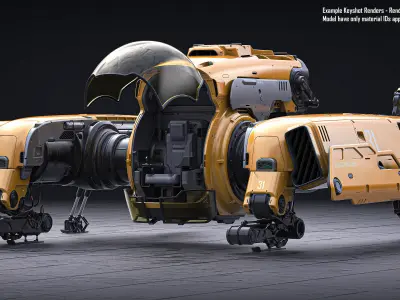 Sci Fi Engineering Jet 3D model