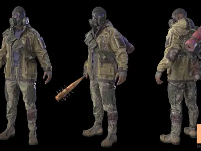 Adventure Character 02 Low-poly 3D model