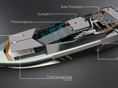 Yacht Boat concept  Principessa  3D model