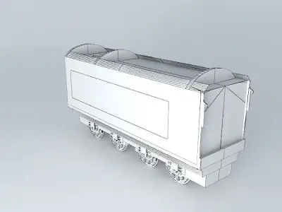 Eco Rail TrackNo. 2004 TenderDummy Old Steam Days Free 3D model