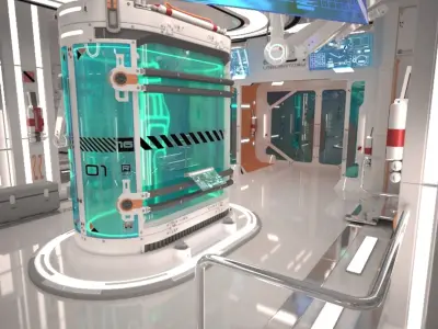 Sci-Fi Laboratoty Interior 2 3D model