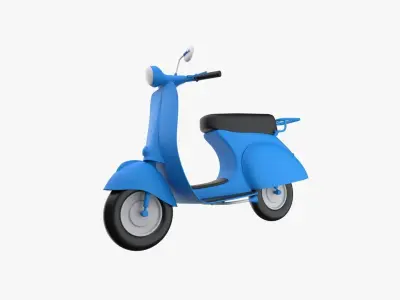 Vespa Scooter 3D model get