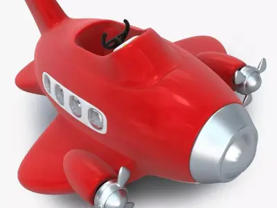 Toy airplane 3D model 5