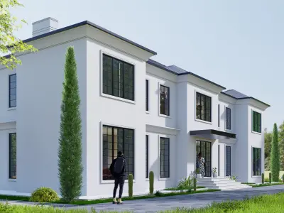 House Low-poly 3D model 4