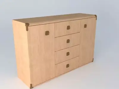 Indiana red pine shelf 3D model