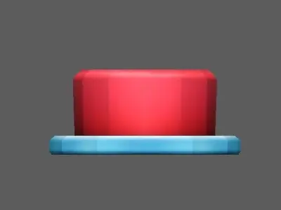 Button Low-poly 3D model purchase