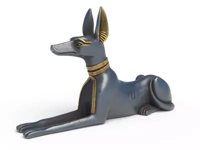 Anubis dog Low-poly 3D model