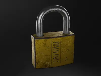 Door Lock Low-poly 3D model purchase