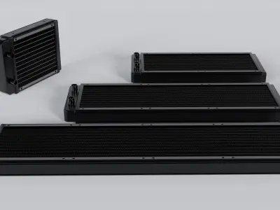 Water cooling radiators - 120-480mm 3D Model Pack