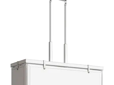 Antique Bronze Bridgewood 5 Light Kitchen Island Linear Pendant 3D model