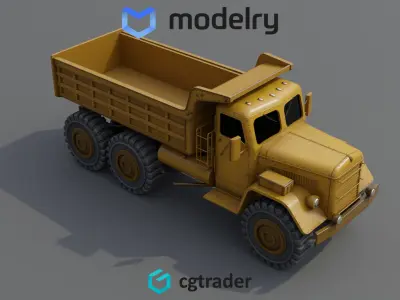 Dump Truck 3D model 3