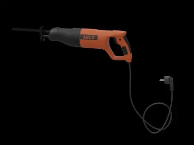 Reciprocating Saw Low-poly 3D model