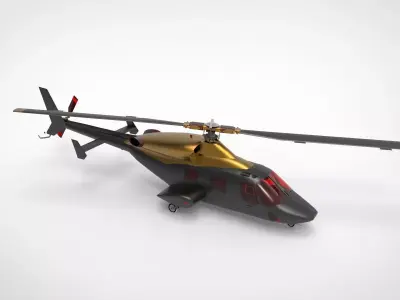 Bell 222 3D model