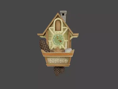 Cuckoo clock 3D model purchase