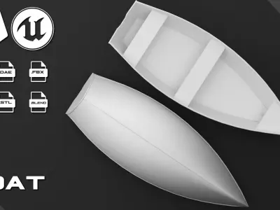 Boat Canoe Free 3D model