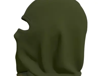 Tactical Military Balaclava Ski Mask Low-poly 3D model