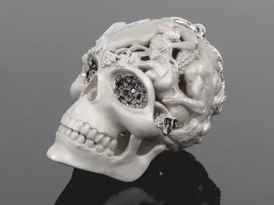 Skull pendants  antique sculpture   3D print model