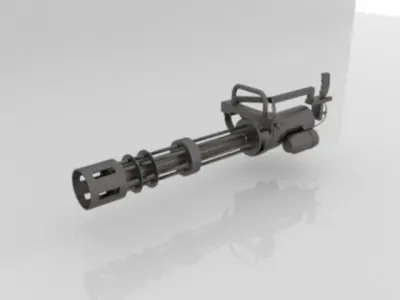 Classic Army M134-A2 CO2HPA Minigun Low-poly 3D model