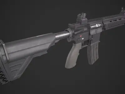 HK 416 Low-poly 3D model