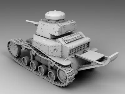 USSR tank T-18 3D print model