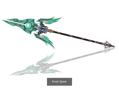 Spears Collection weapon with spike 3D Model Pack