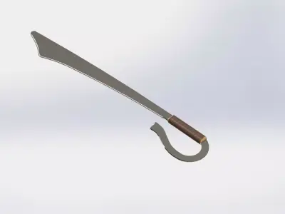 WG 7002 - Ersatz falchion v1 Low-poly 3D model