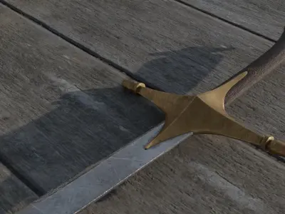 Curve Sword Scimitar from Elden Ring 3D model