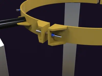 Triple anode clamp Free 3D model