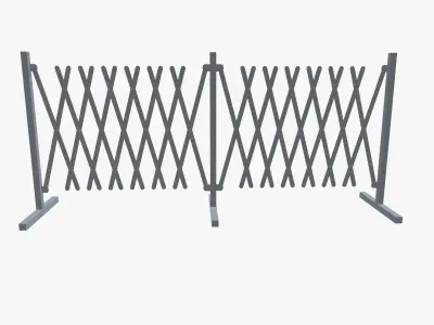 Expandable Barricade Low-poly 3D model purchase