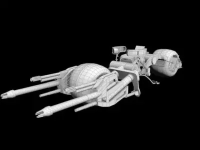 batpod star wars vehicle Free 3D model