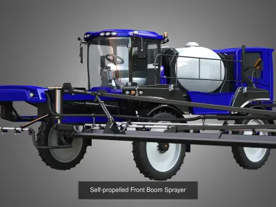 Spray Sprayer Machines - 4 Vehicles 3D Model Pack
