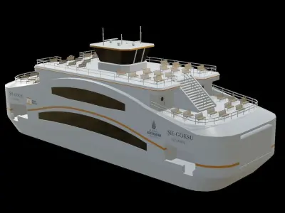 Goksu Ferry Transport Ship 3D model