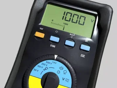 Insulation Tester Low-poly 3D model