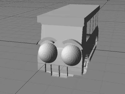 Cartoon Vehicle - Bus 3D model