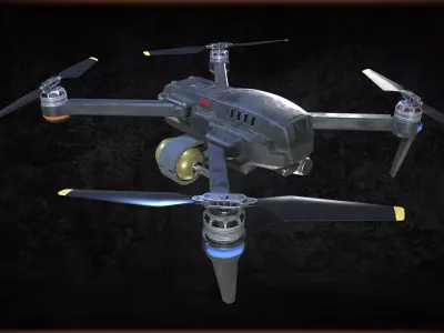 Military Drones Low-poly 3D model