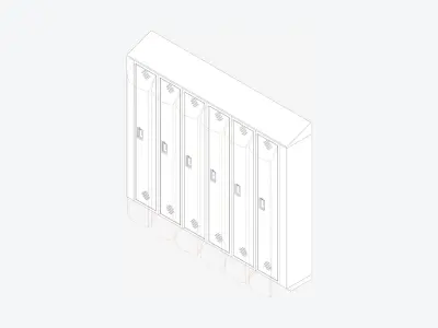 Locker Multi - Plastic - Locka - Classic Extra Low-poly 3D model
