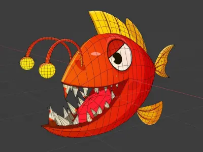 ocean world - fish series Low-poly 3D model