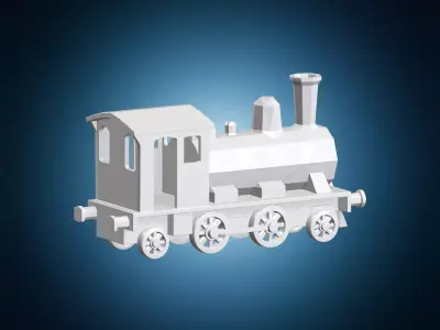 Low Poly Freight Engine 3D Print Model 3D print model
